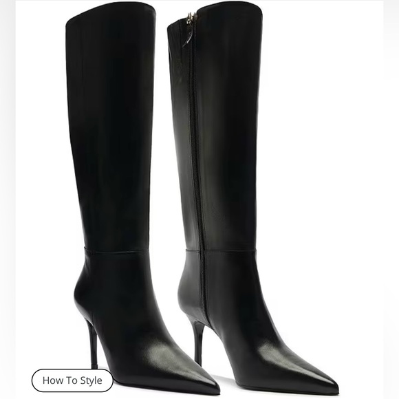 SCHUTZ Shoes - Shutz Mikki Up Leather Stiletto Tall Boots NWOB Size 8